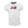 PM Tshirt White & Red Logo