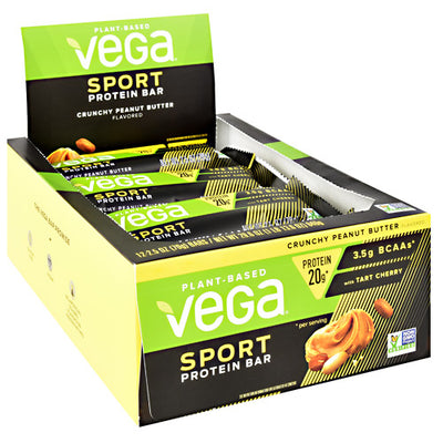 Vega Sport Protein Bar - Crunchy Peanut Butter - 12 Bars - 838766008349