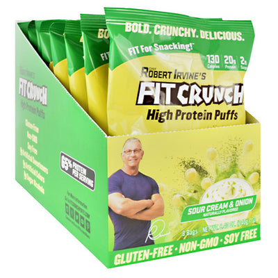 Fit Crunch Bars High Protein Puffs - Sour Cream and Onion - 8 ea - 817719020881