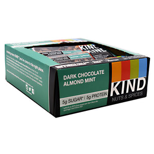 Kind Snacks Kind Nuts & Spices - Dark Chocolate Almond Mint - 12 Bars - 602652199837