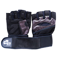 Spinto USA, LLC Mens Workout Glove w/ Wrist Wraps - Brown/Gray (LG) -   - 636655966059