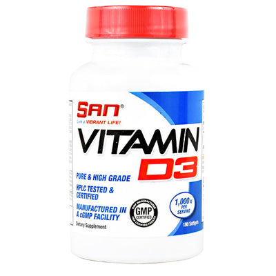 SAN Vitamin D3 - 180 Softgels - 672898414001