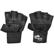 Spinto USA, LLC Mens Weight Lifting Gloves with Wrist Wraps - Black, (Medium) - 1 ea - 646341998677