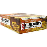 Clif Bar Builders Cocoa Dipped Double Decker Crisp Bar - Chocolate Peanut Butter - 12 Bars - 722252600417