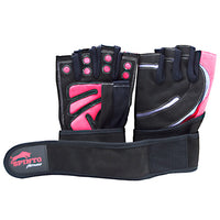 Spinto USA, LLC Mens Workout Glove w/ Wrist Wraps - Red/Gray (LG) -   - 636655965977