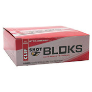 Clif Bar Shot Bloks Electrolyte Chews - Strawberry - 18 ea - 722252380623