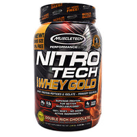Muscletech Performance Series Nitro Tech 100% Whey Gold - Double Rich Chocolate - 2.24 lb - 631656710458