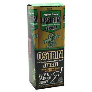 Ostrim Beef & Ostrich Jerky - Pepper - 10 Packages - 613911104202