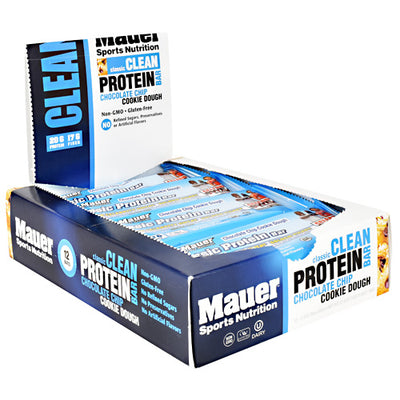Mauer Sports Nutrition Classic Protein Bar - Chocolate Chip Cookie Dough - 12 Bars - 852815006643