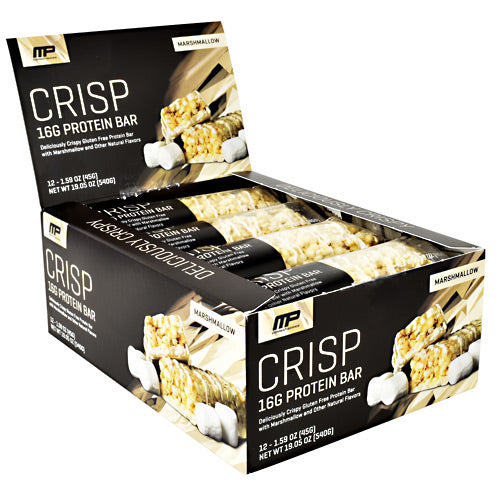 MusclePharm Combat Series Crisp Protein Bar - Marshmallow - 12 Bars - 851387008857