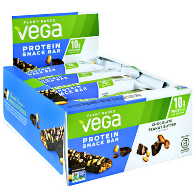 Vega Protein Snack Bar - Chocolate Peanut Butter - 12 Bars - 838766080925
