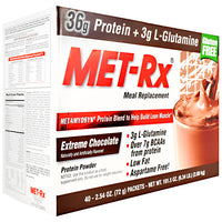 Met-Rx USA Meal Replacement - Extreme Chocolate - 40 Packets - 786560187060