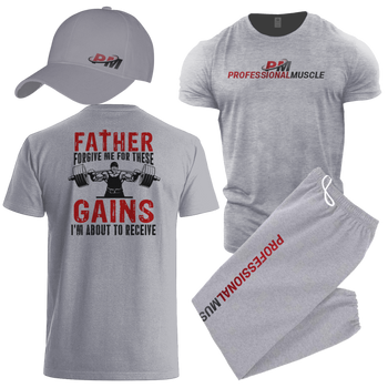 Father Forgive Me Combo - Shirt, Sweats and Cap