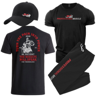 Pain & Power Combo - Shirt, Sweats and Cap