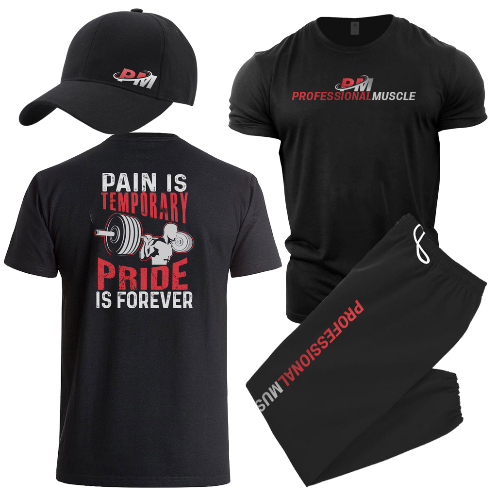 Pain & Pride Combo - Shirt, Sweats and Cap