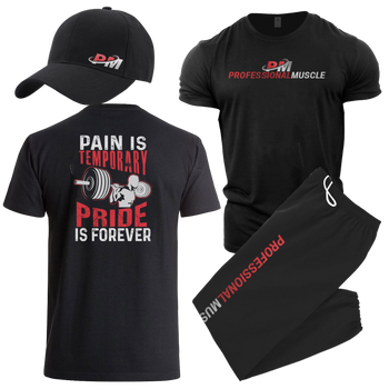 Pain & Pride Combo - Shirt, Sweats and Cap