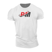 PM Tshirt White & Red Logo